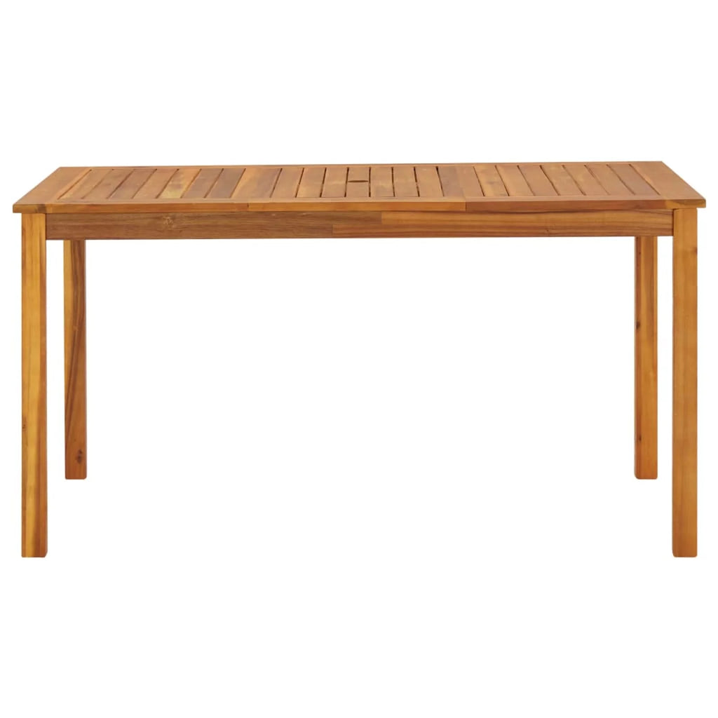 Wooden Outdoor Dining Table with Umbrella Hole N850130