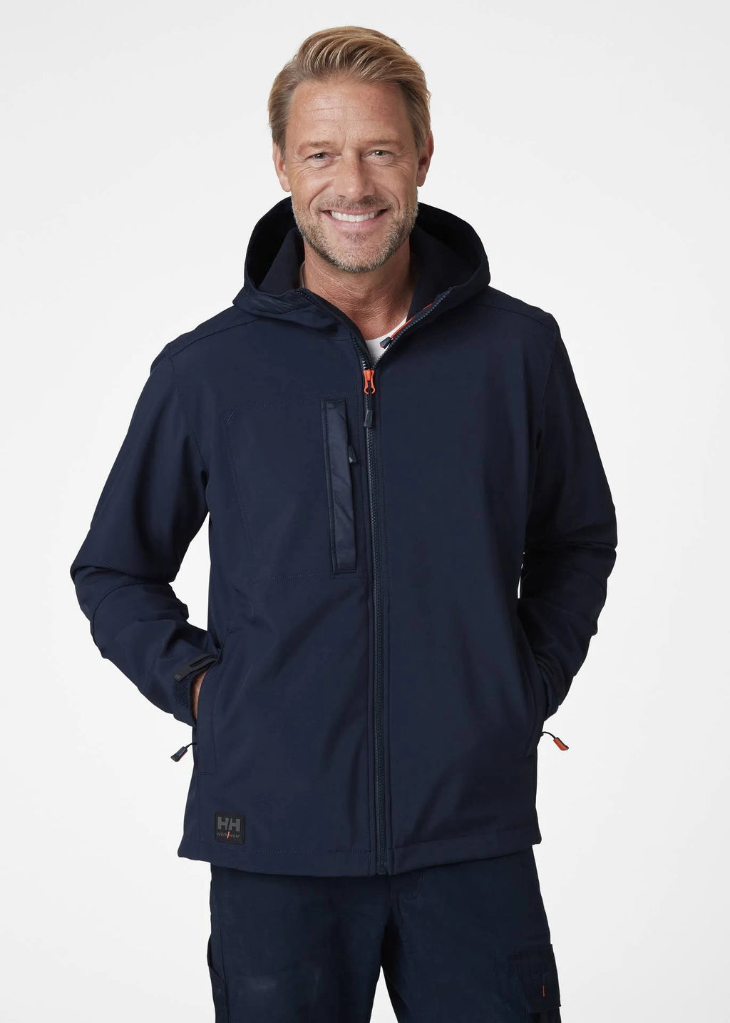 Black Hooded Softshell Jacket T41563
