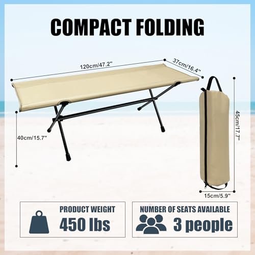 Portable Folding Camping Bench with Carrying Bag X11629