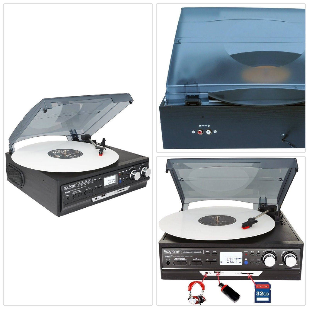 Bluetooth 3-Speed Stereo Turntable E29030