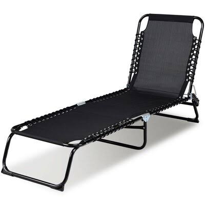 Foldable Camping Patio Reclining Chaise Lounge Z826365