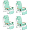 Teal 3-N-1 Outdoor Folding Beach Chair 4 Pack S656