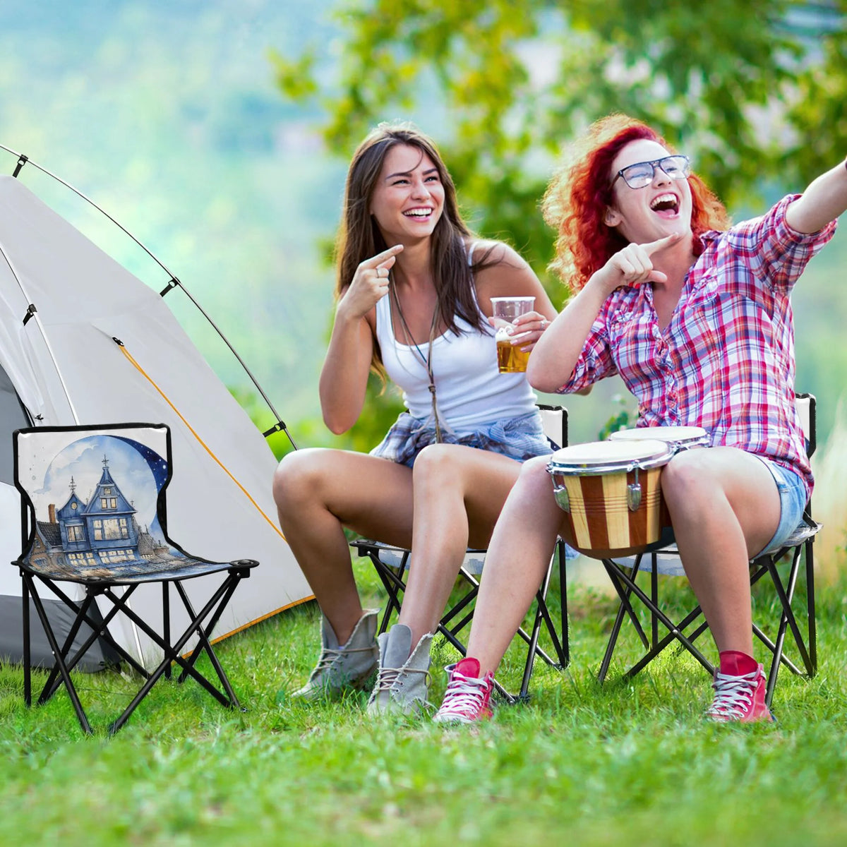 Portable Camping Chair with Carry Bag S53563