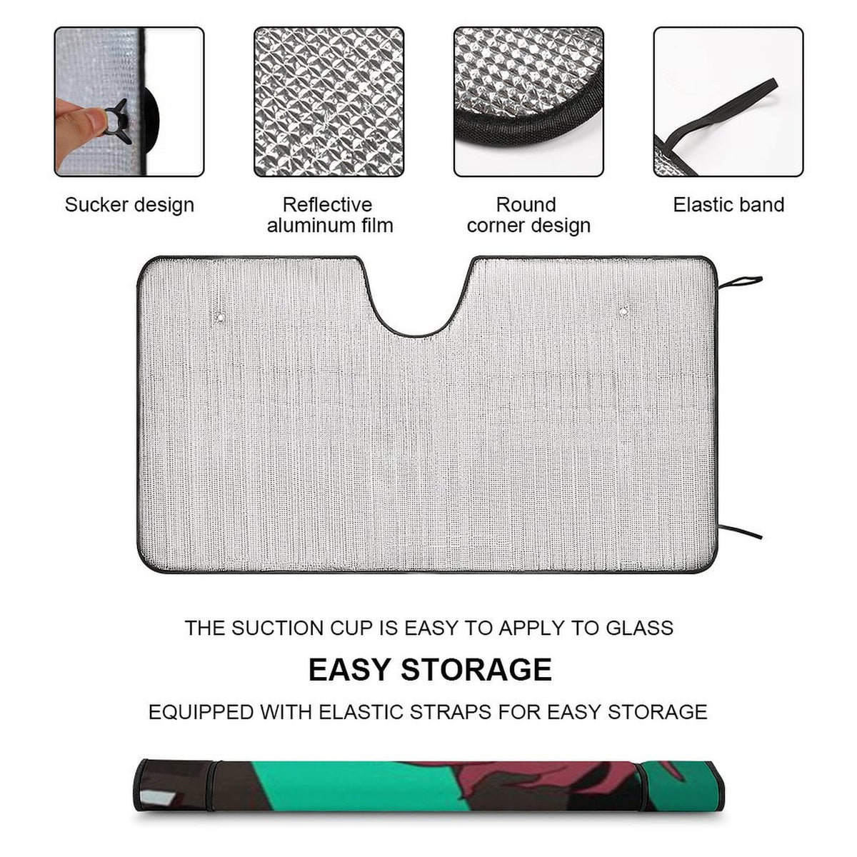 Foldable Reflective Car Windshield Sunshade G518333