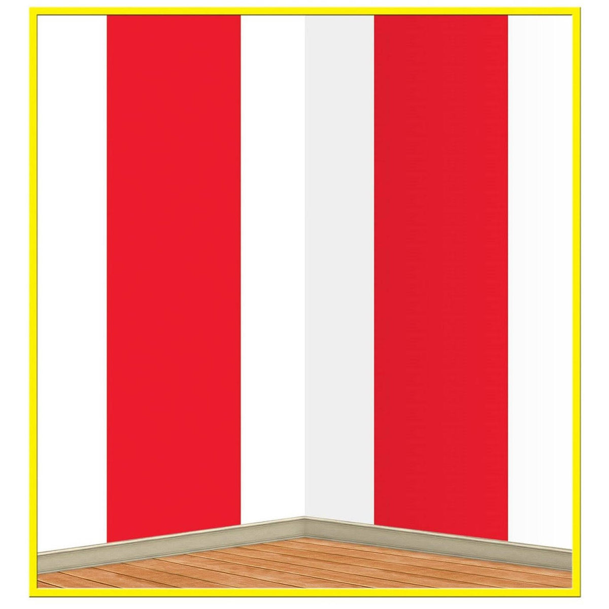 Red and White Striped Photo Backdrop Wall Decor I50466