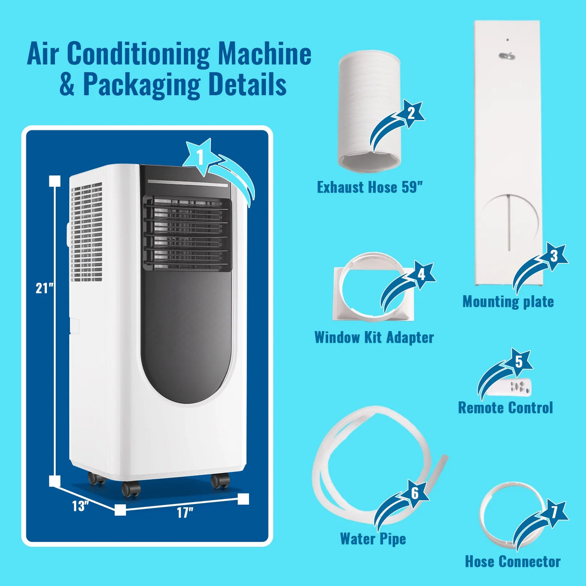 Compact 8000 BTU 3-in-1 Air Conditioner P4212