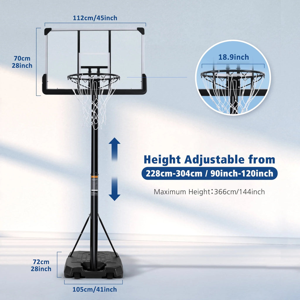 Portable Basketball Hoop with Adjustable Height F4133