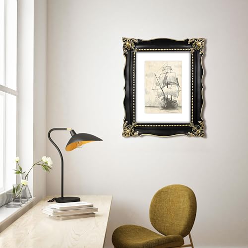 Black 11x14 Picture Frames with Mat K35329