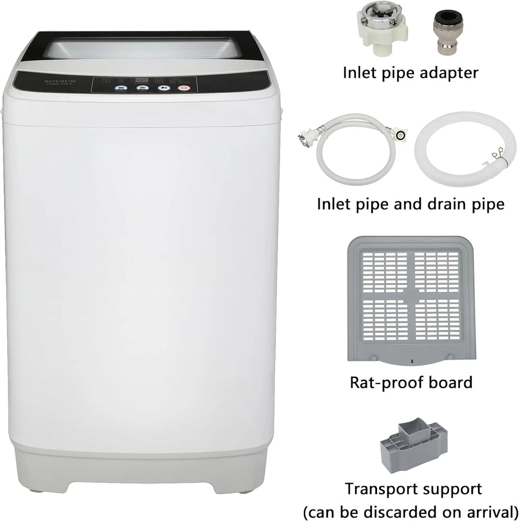 13lbs 1.32cu.ft Compact Automatic Washing Machine with Drain Pump M6135