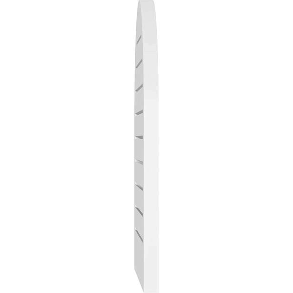 Round Top Surface Mount PVC Gable Vent with Brickmoul Y20159