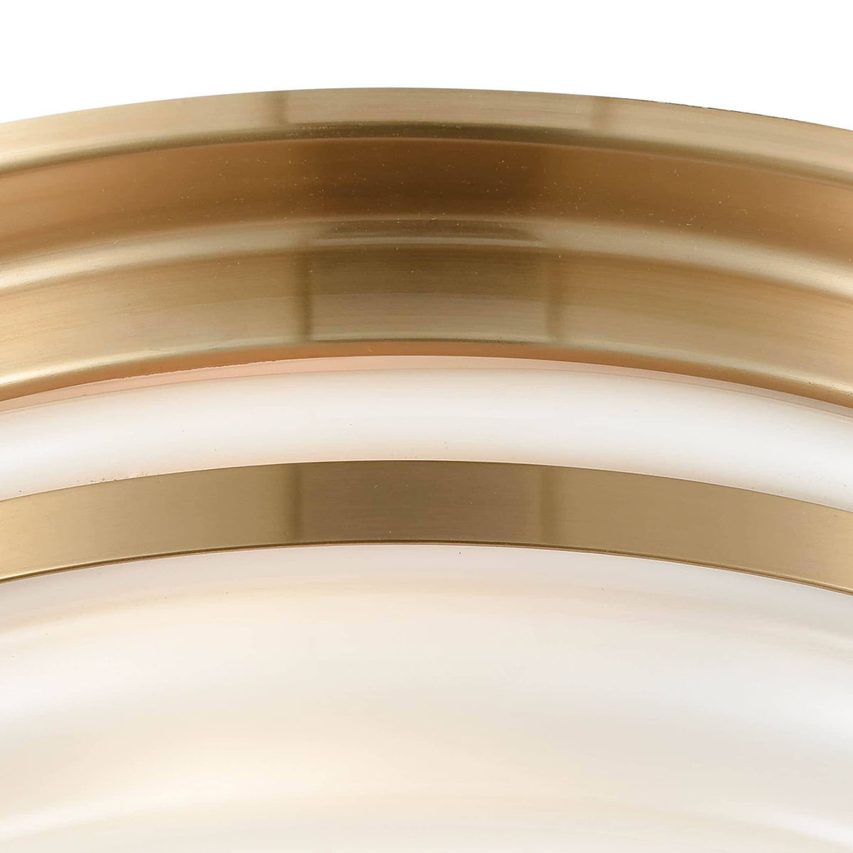 Satin Brass 3 Light Flush Mount V17696
