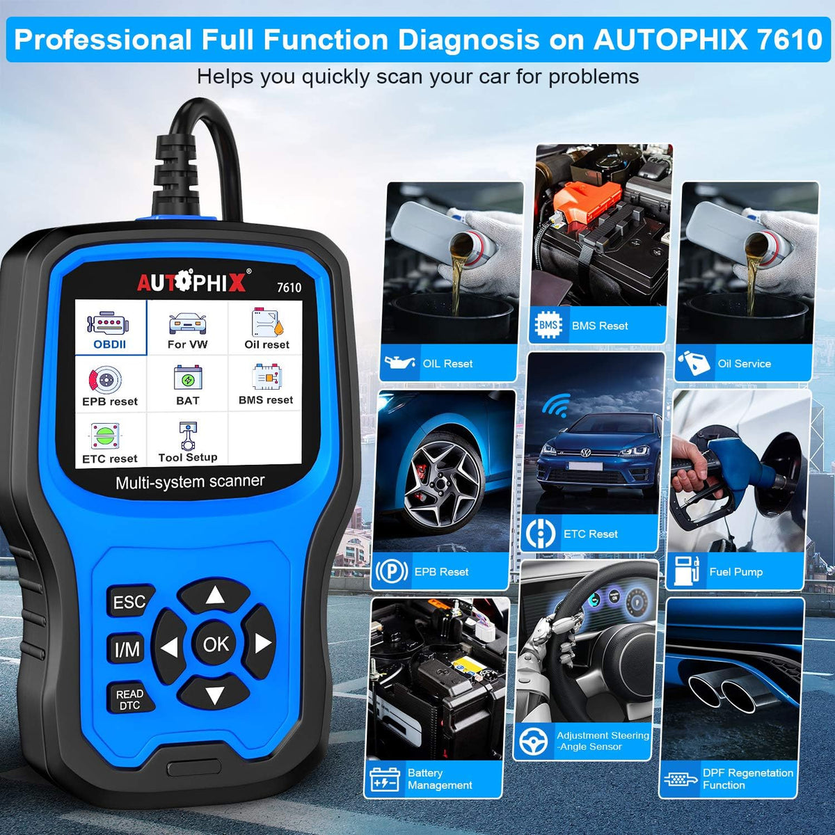 Full Systems OBD2 Scanner Code Reader for VAG After 1996 Z122332
