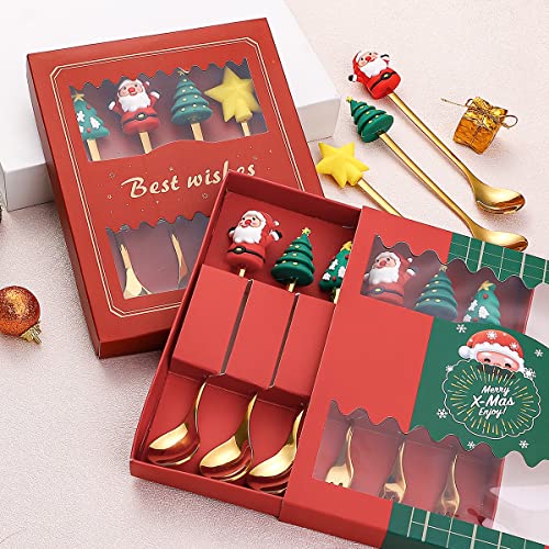 Stainless Steel Christmas Tree Tea Spoon Set 6pcs R309089