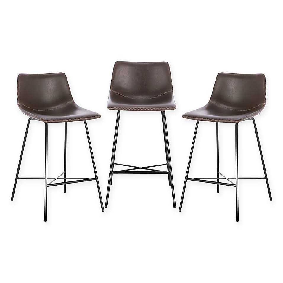 Brown Counter Stools (Set of 3) T20222