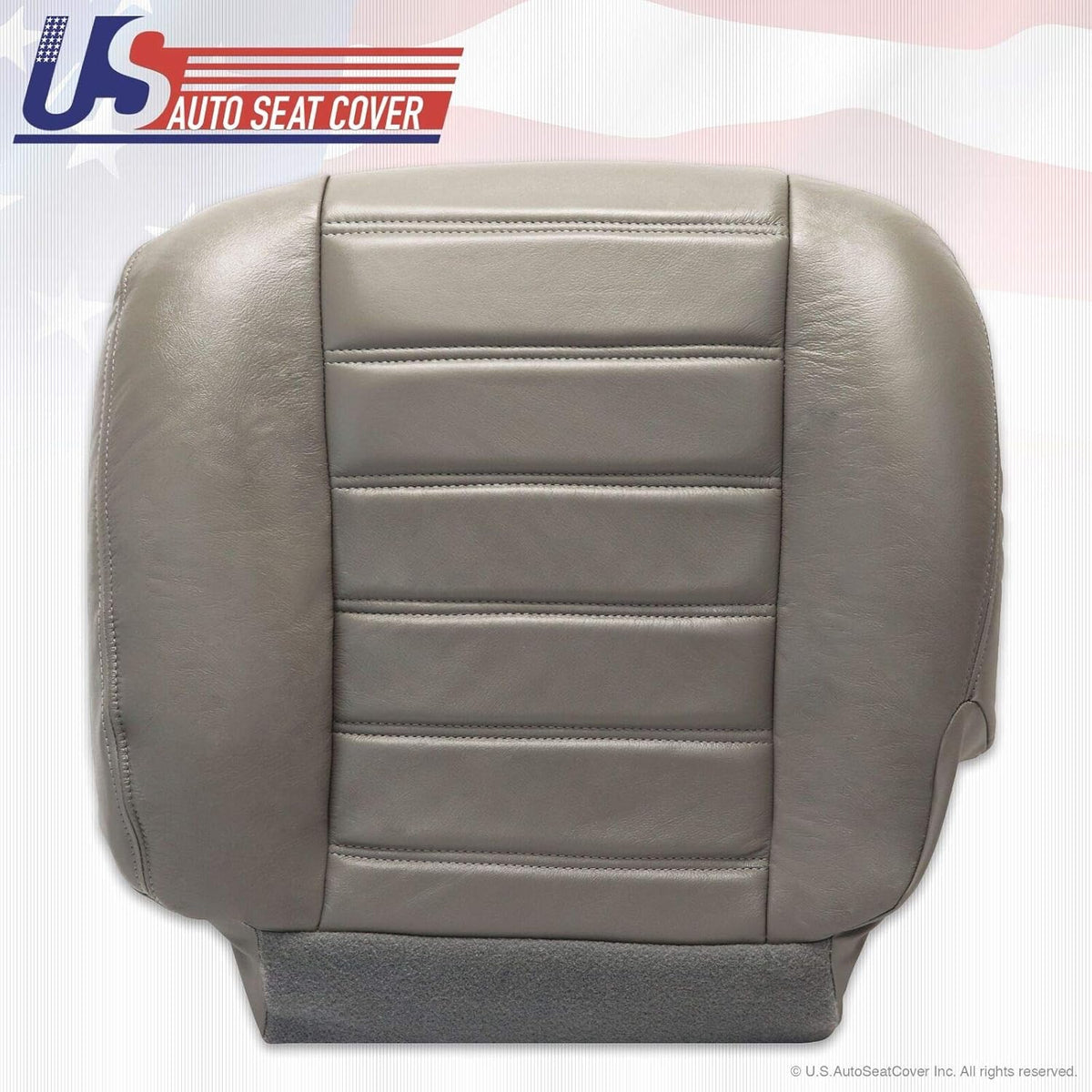 Gray Synthetic Leather Seat Cover Pack of 2 Q45139