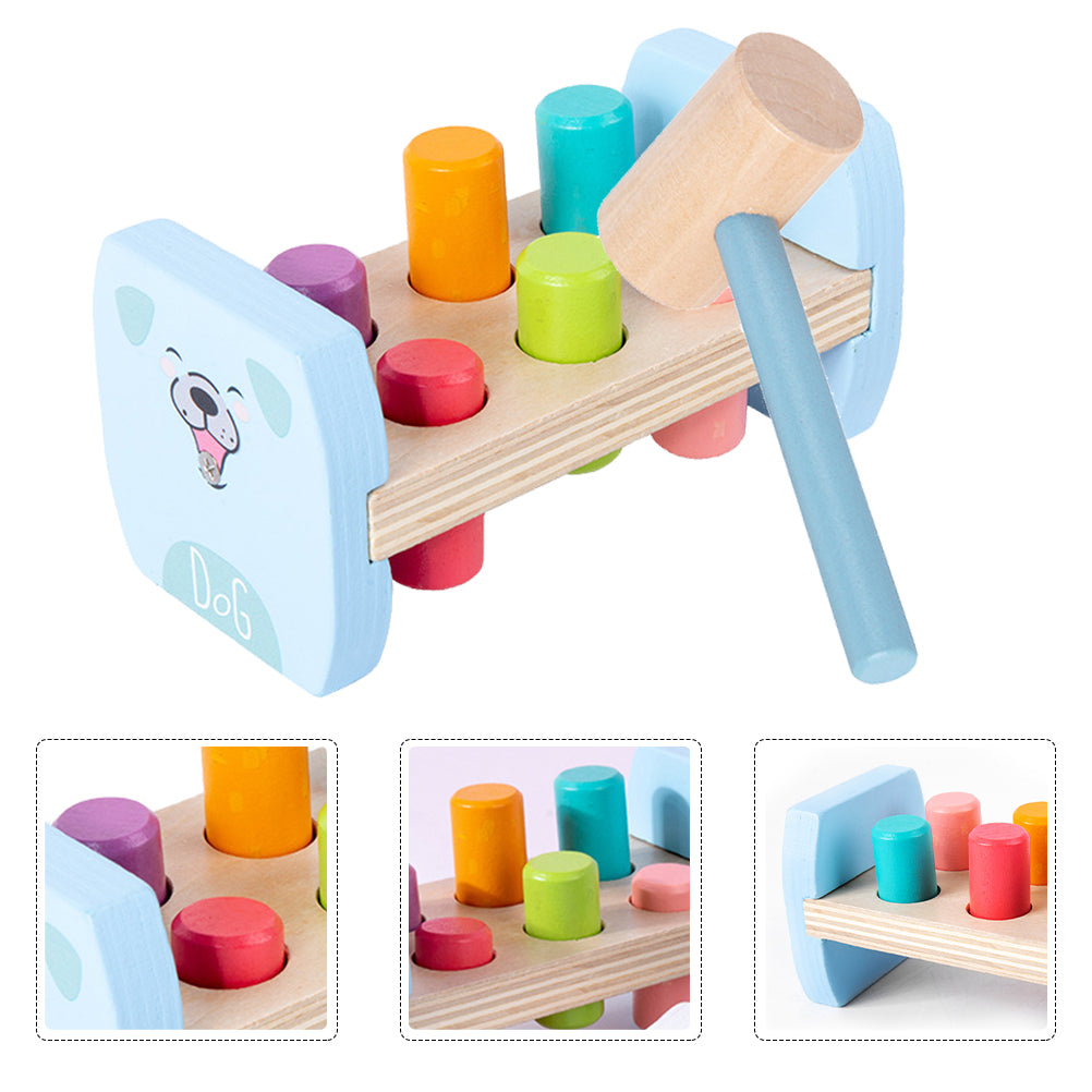 Wooden Whack A Mole Hammering Toy I394