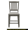 Antique Gray Counter Height Wooden Chairs 2Pc Set N927