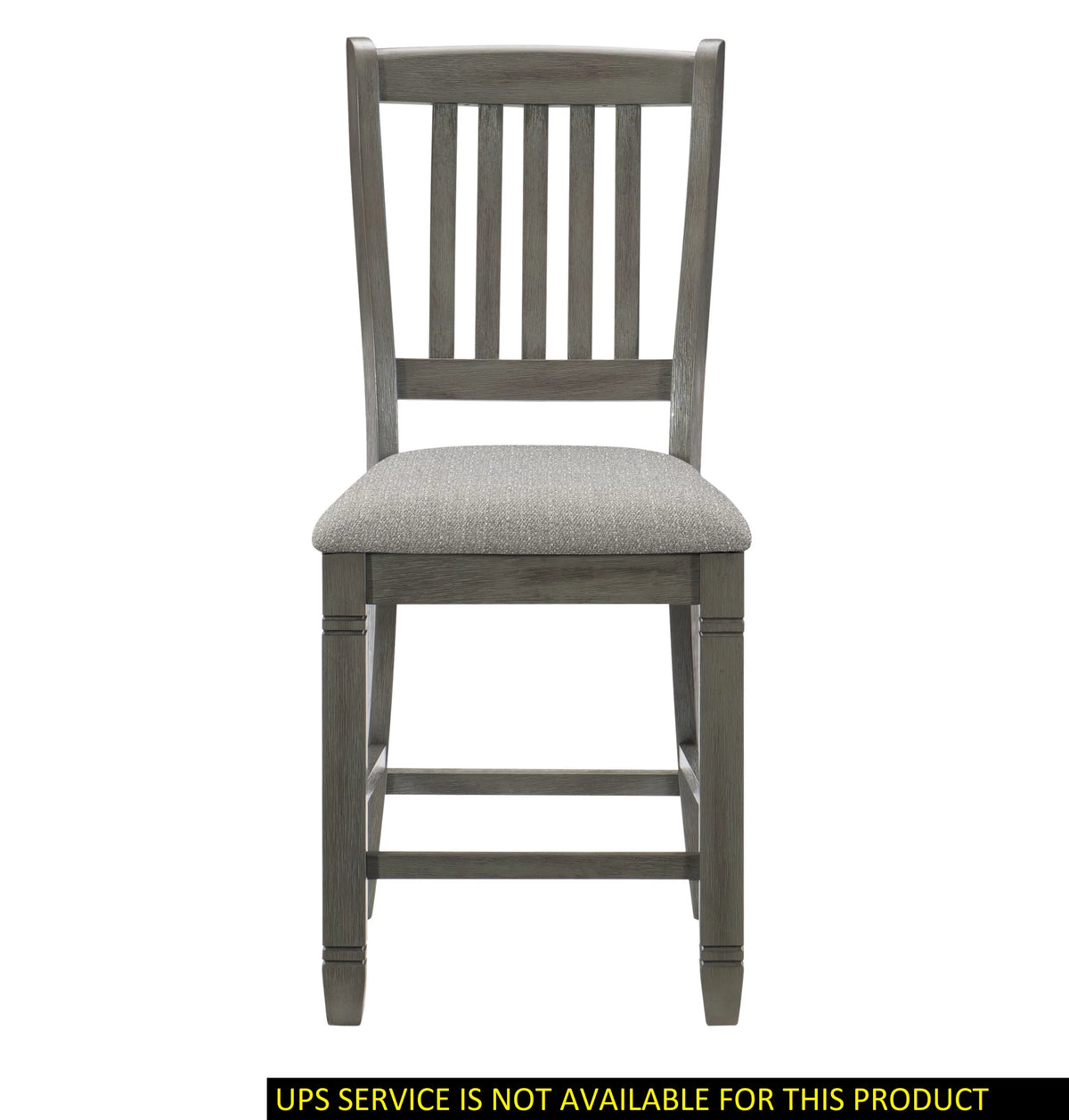 Antique Gray Counter Height Wooden Chairs 2Pc Set N927