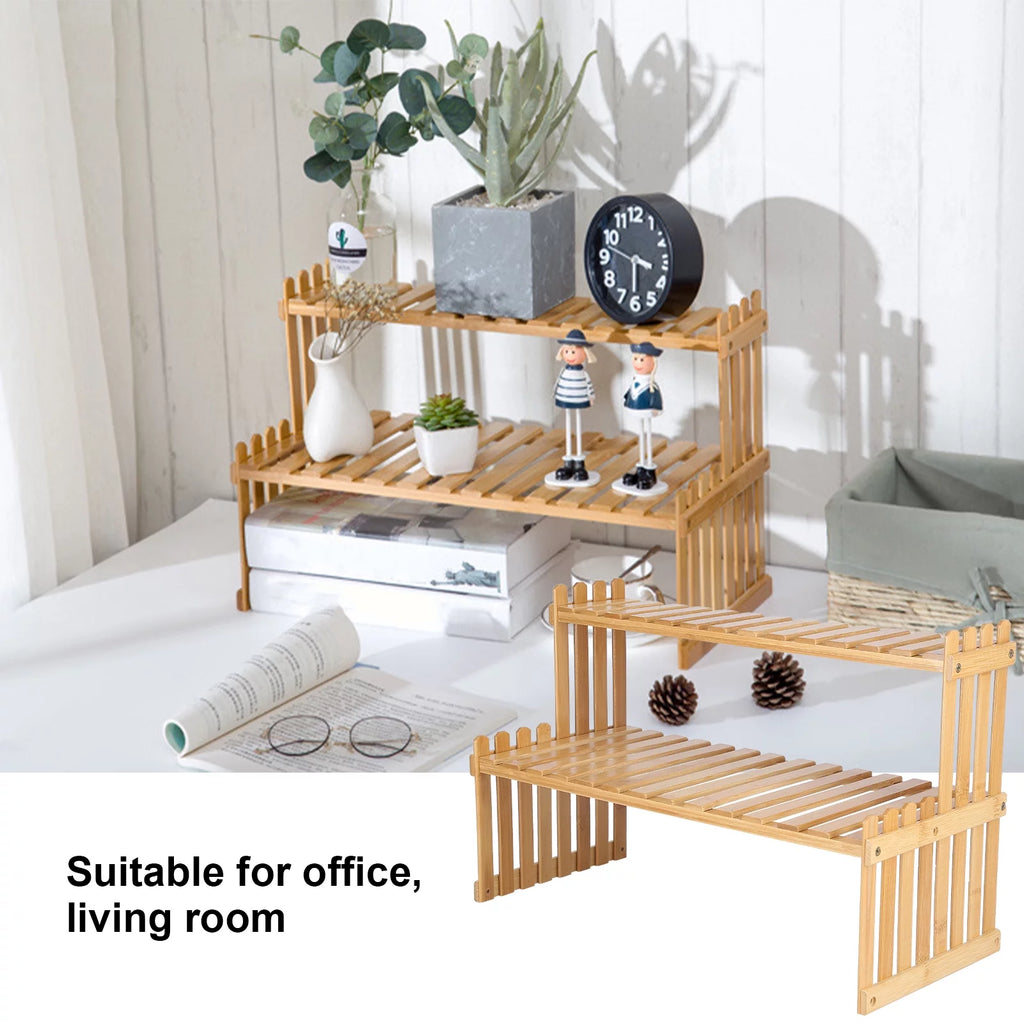 2-Tier Wooden Plant Stand B577352