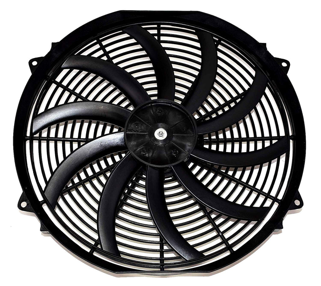 16" Electric Radiator Cooling Fan 10 Blades 3000 CFM Reversible Push or Pull 12 Volts Pack of 2 G114