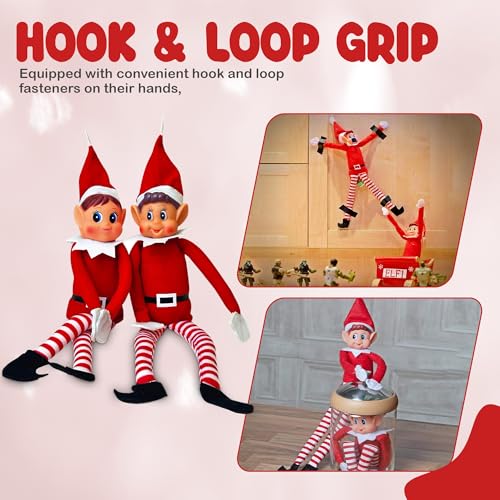 12 Inch Boy & Girl Christmas Elf Figures K171245