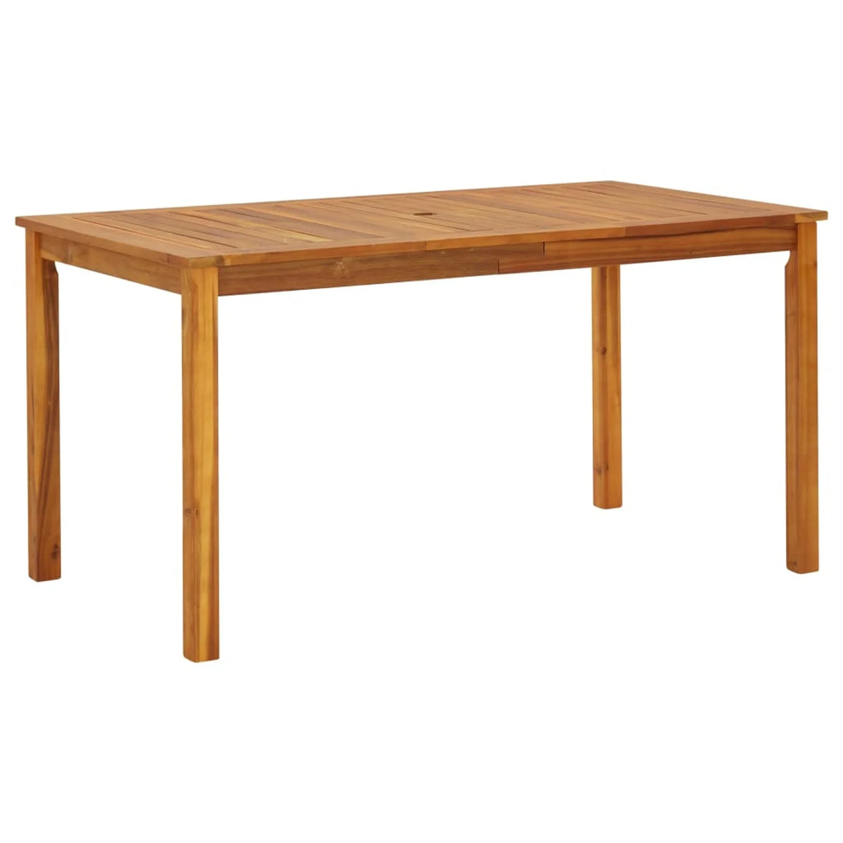 Wooden Outdoor Dining Table with Umbrella Hole N850130