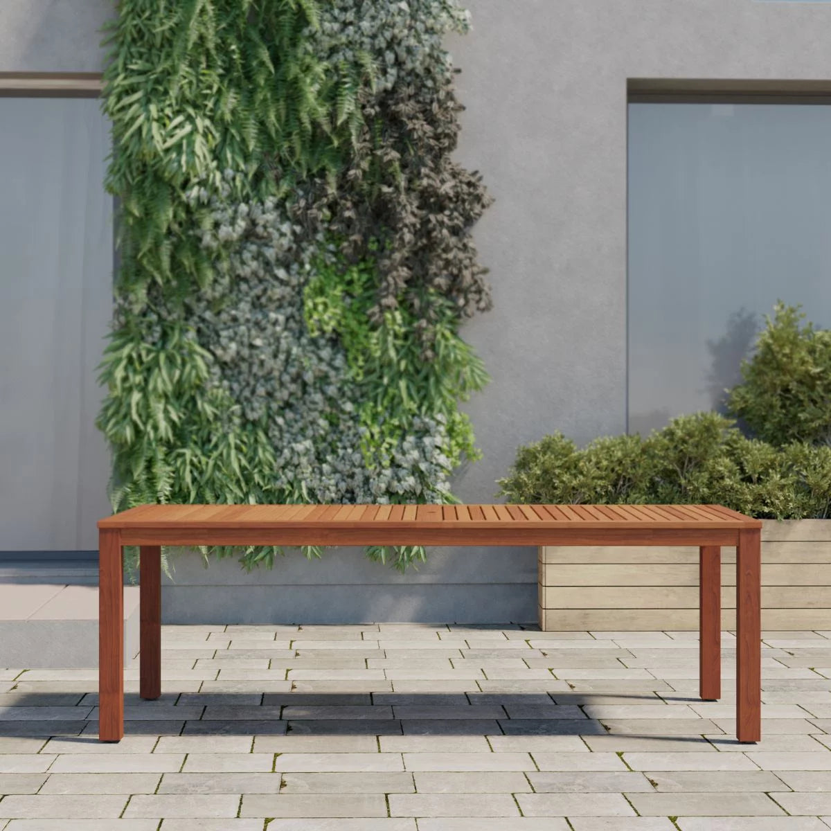 9-piece Solid Wood Rectangular Patio Dining Set O7104