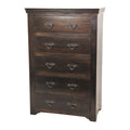 5 Drawer Acacia Wood Chest M709