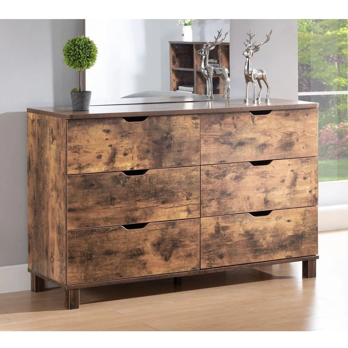 Wooden Six Drawers Dresser V1716